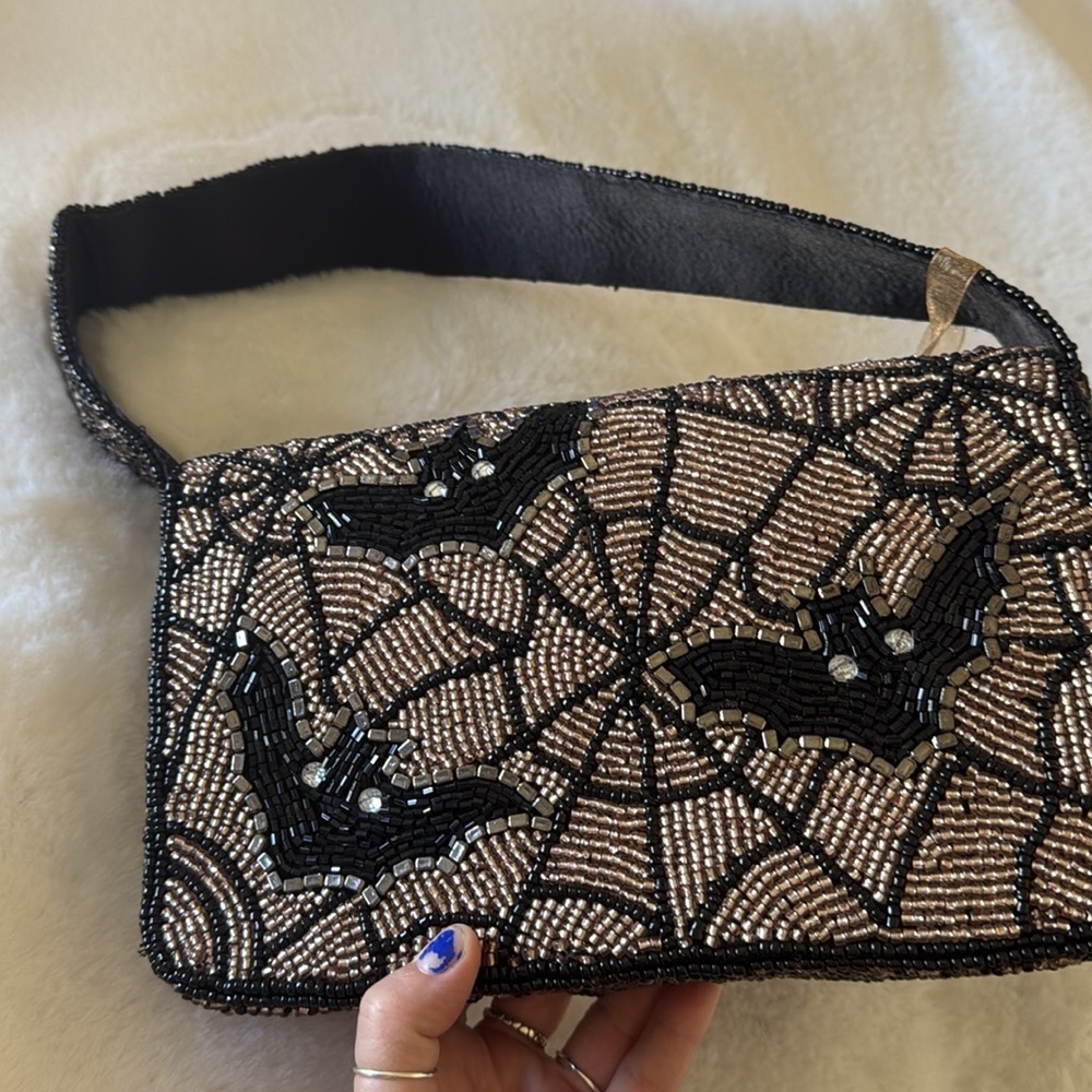 Handcrafted in India Beaded Bat Halloween Bag Tik Tok Viral RARE New Release NWT - Picture 9 of 12